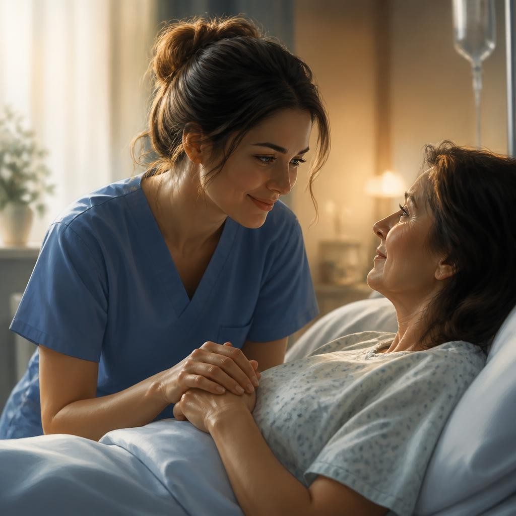 Illustration for the English word “compassionate”