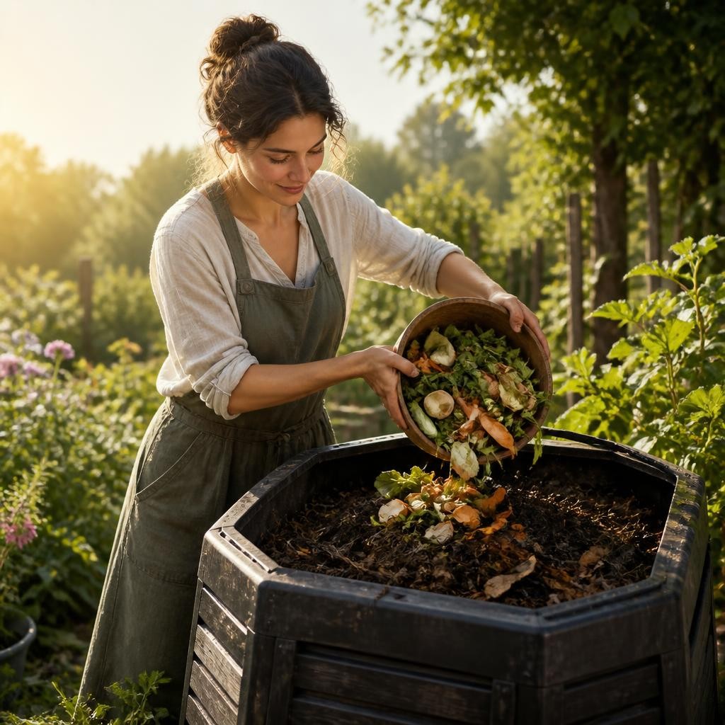 Illustration for the English word “compost”