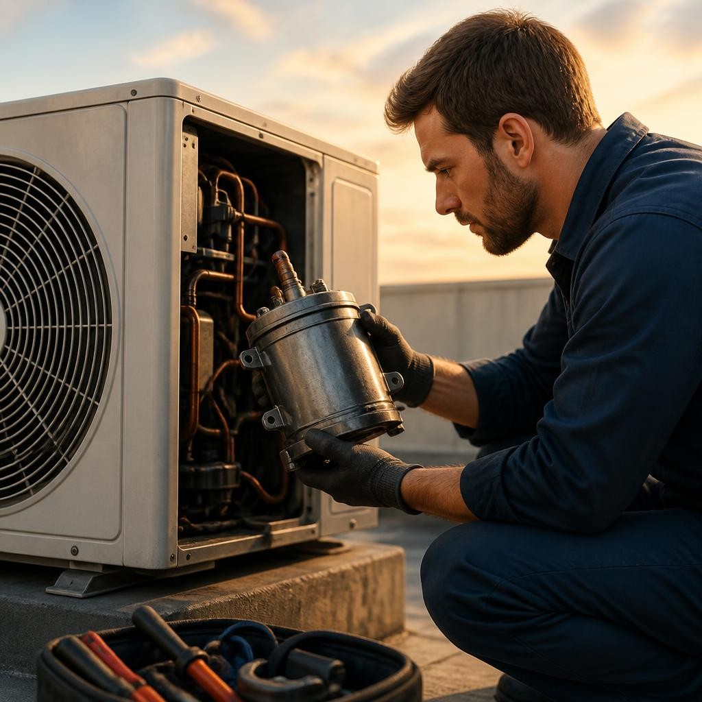Illustration for the English word “compressor”