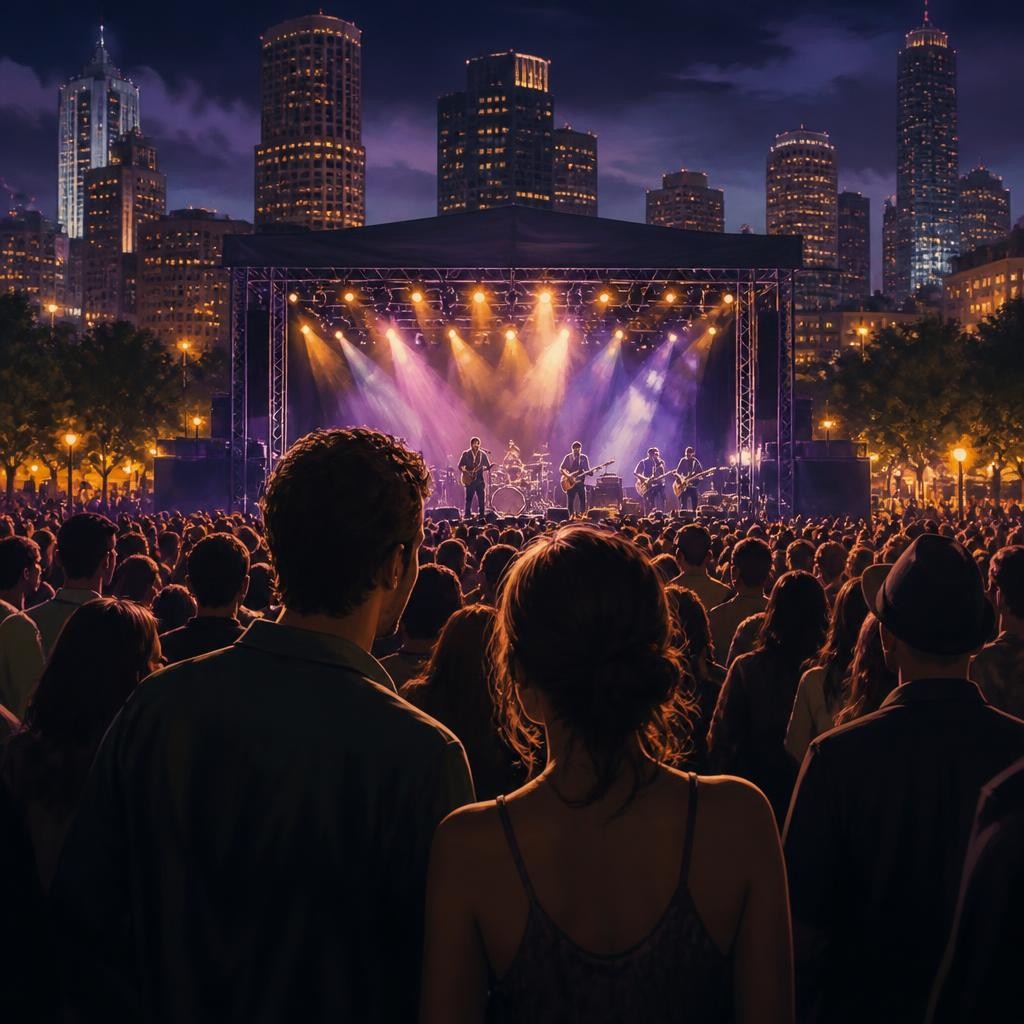 Illustration for the English word “concert”