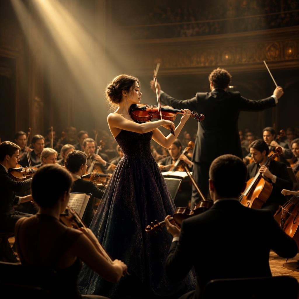 Illustration for the English word “concerto”