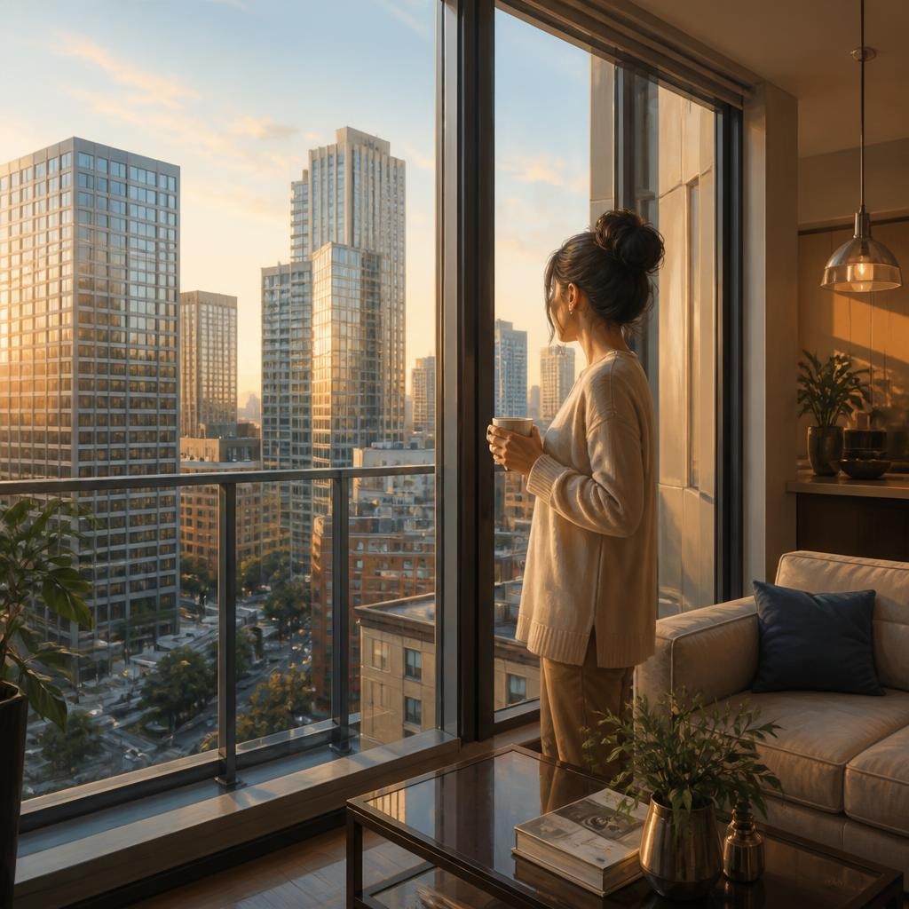 Illustration for the English word “condo”