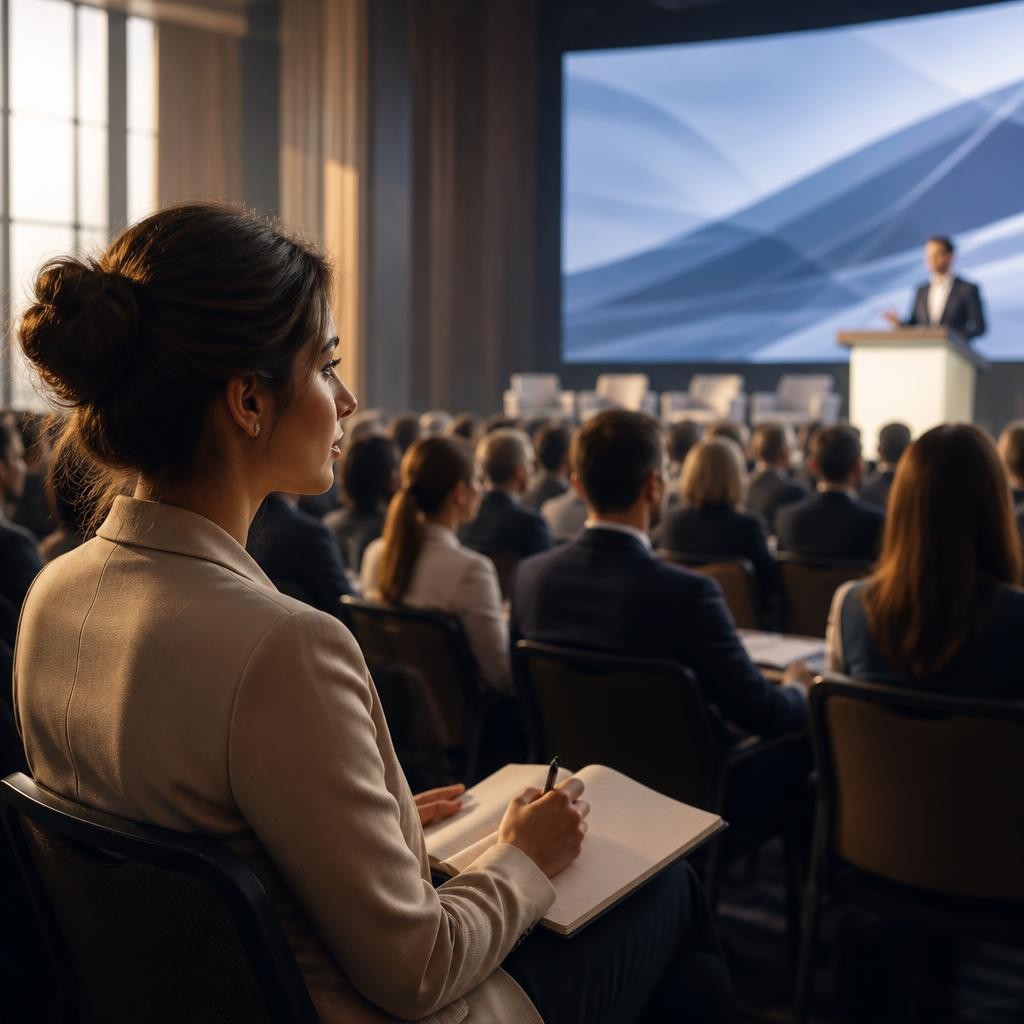 Illustration for the English word “conference”