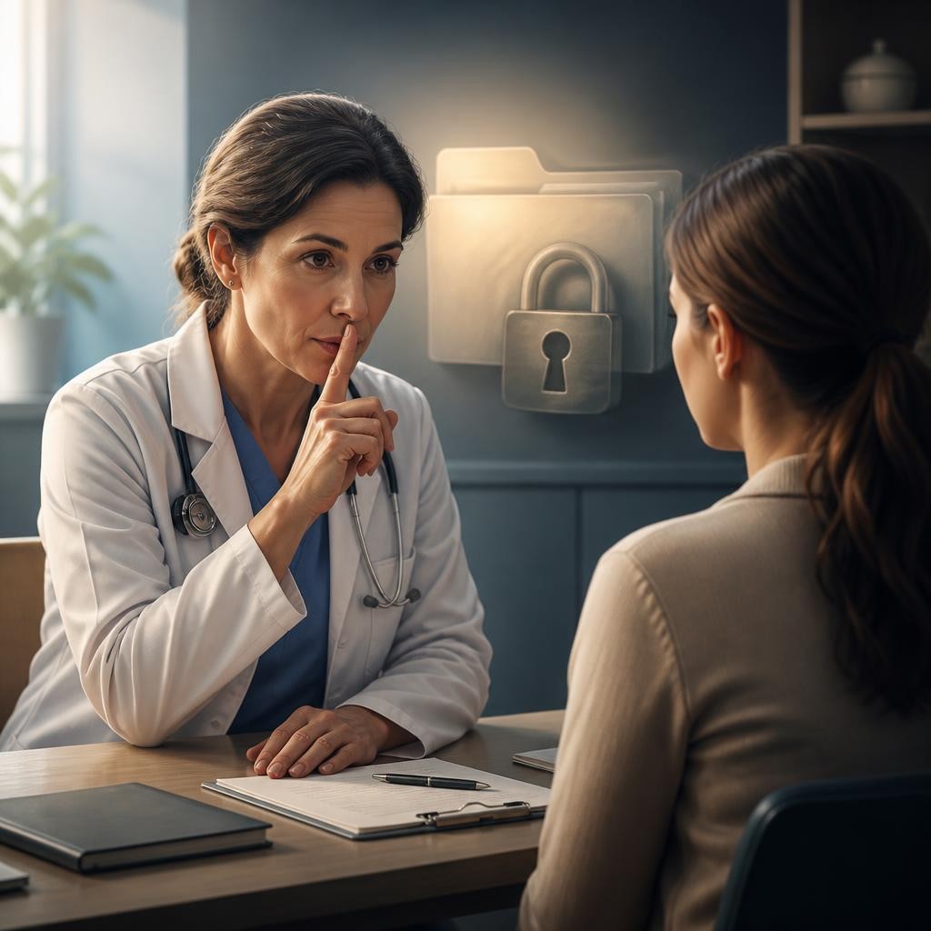 Illustration for the English word “confidentiality”