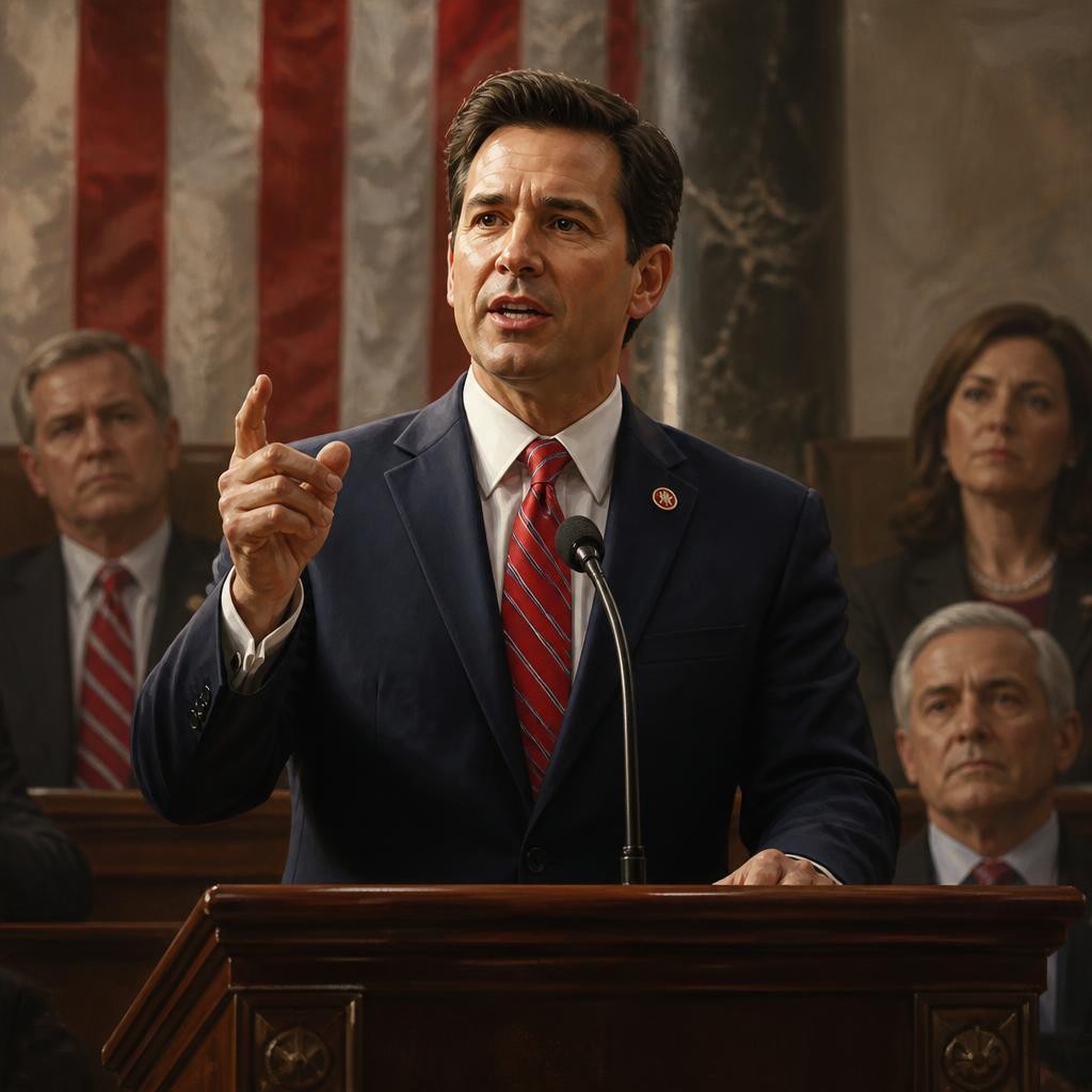 Illustration for the English word “congressman”