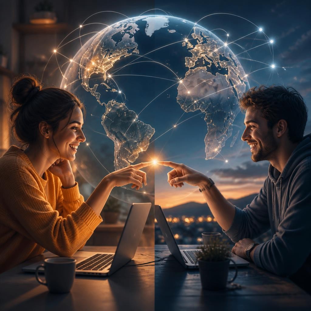 Illustration for the English word “connection”