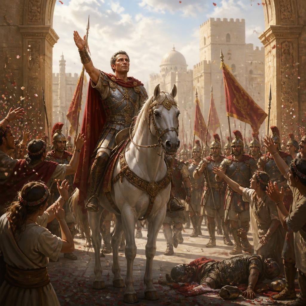 Illustration for the English word “conquest”