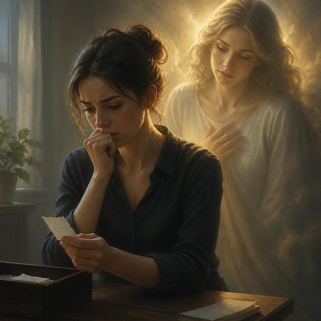 Illustration for the English word “conscience”