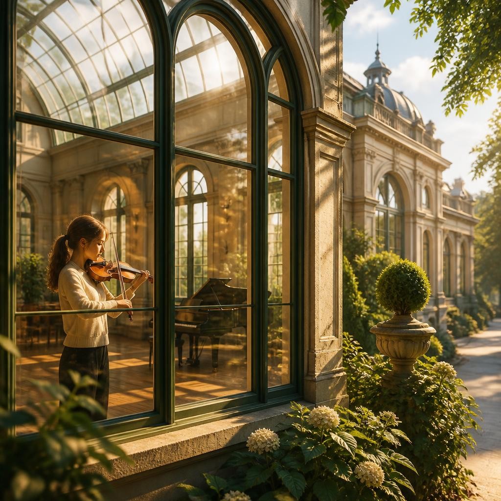Illustration for the English word “conservatory”
