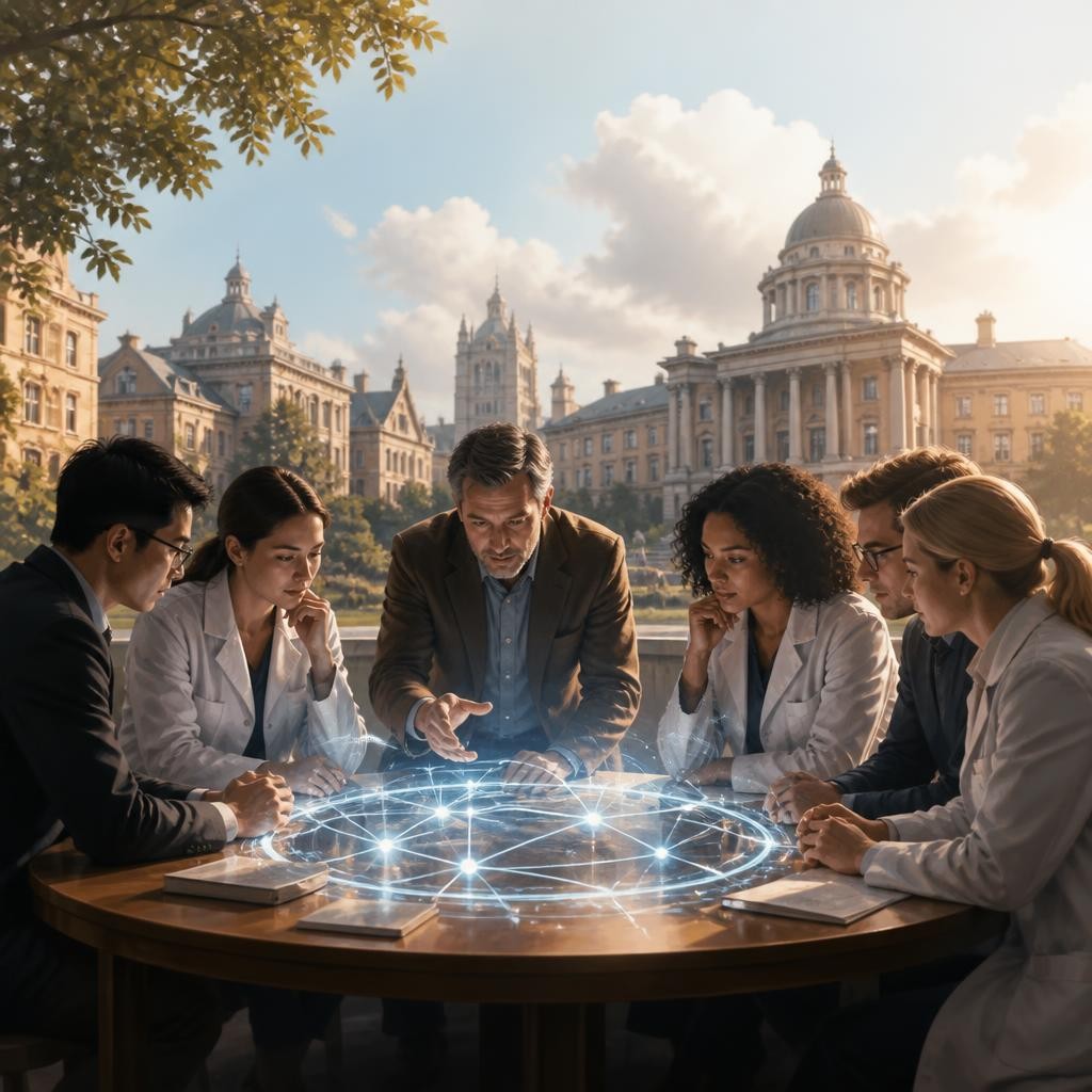 Illustration for the English word “consortium”