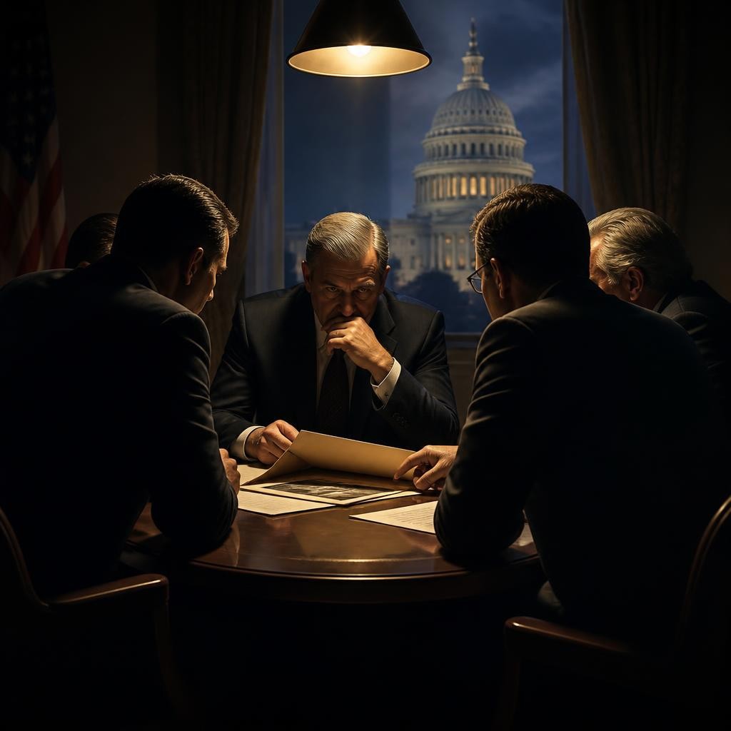 Illustration for the English word “conspiracy”