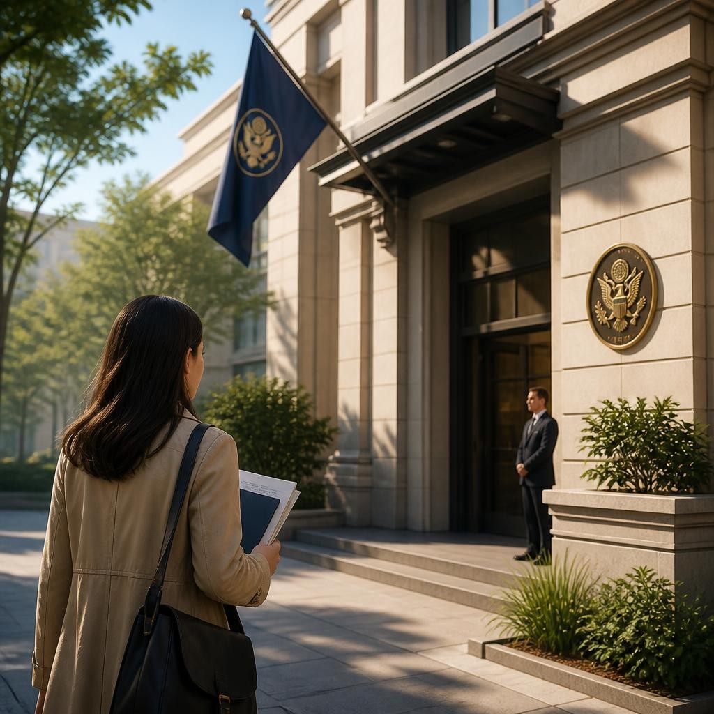 Illustration for the English word “consulate”