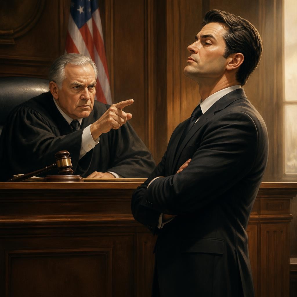 Illustration for the English word “contempt”