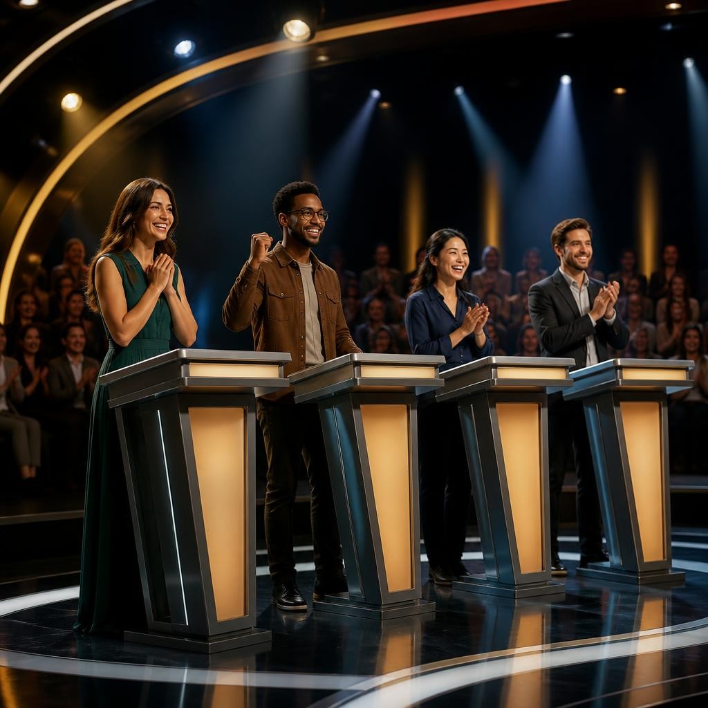 Illustration for the English word “contestant”