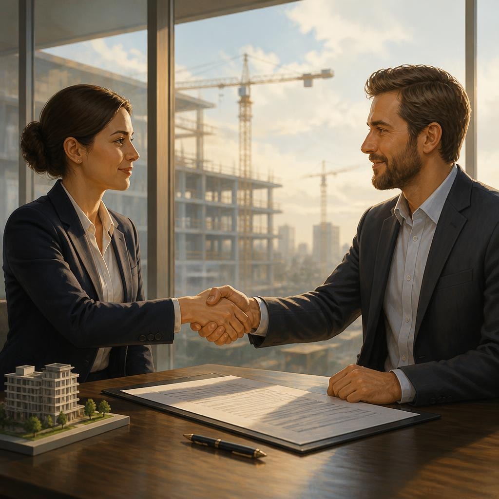 Illustration for the English word “contractual”