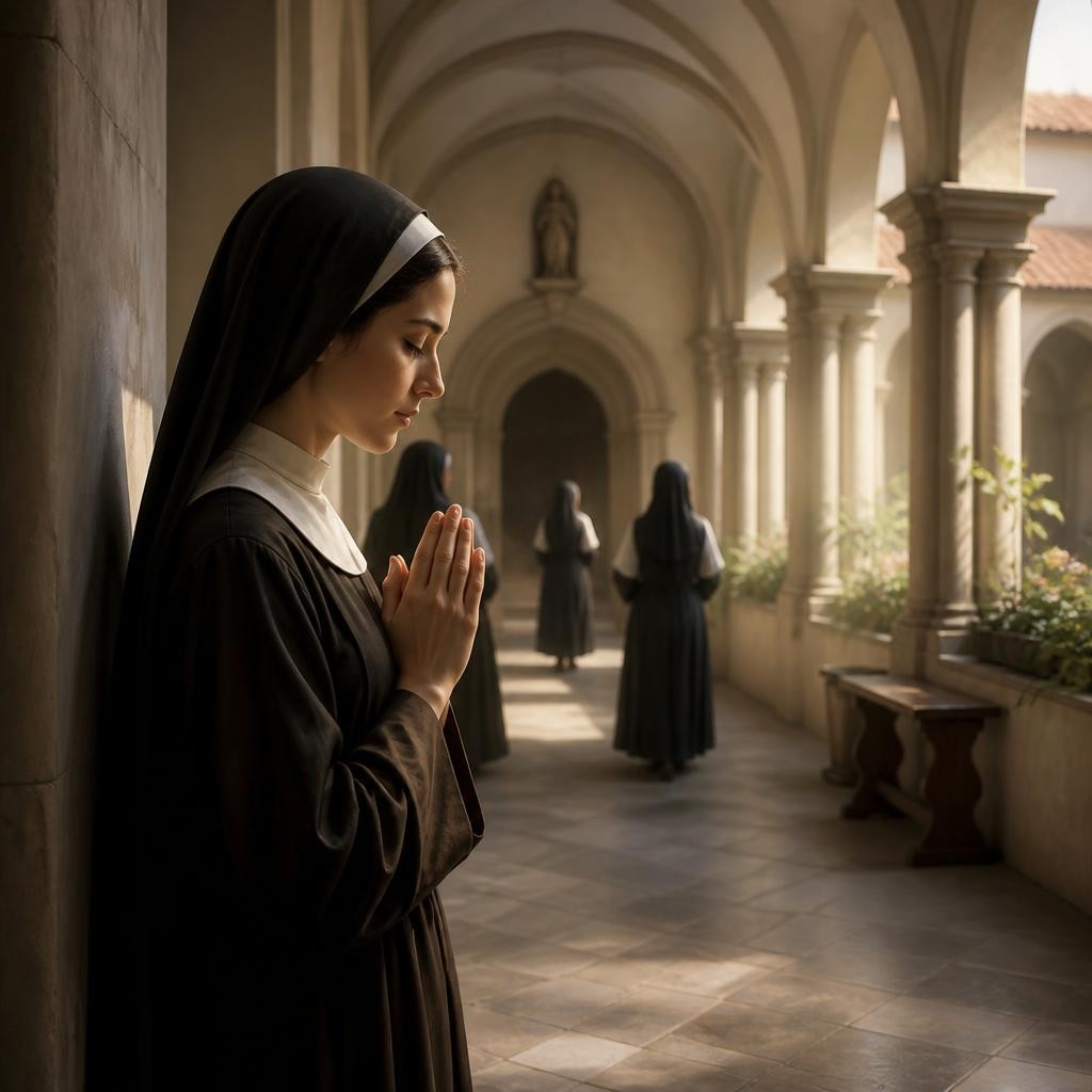 Illustration for the English word “convent”