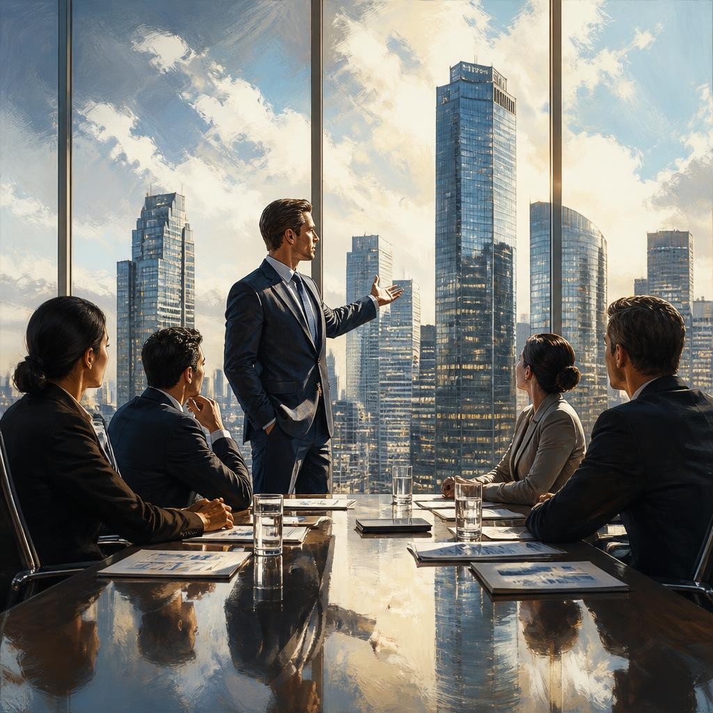 Illustration for the English word “corporation”