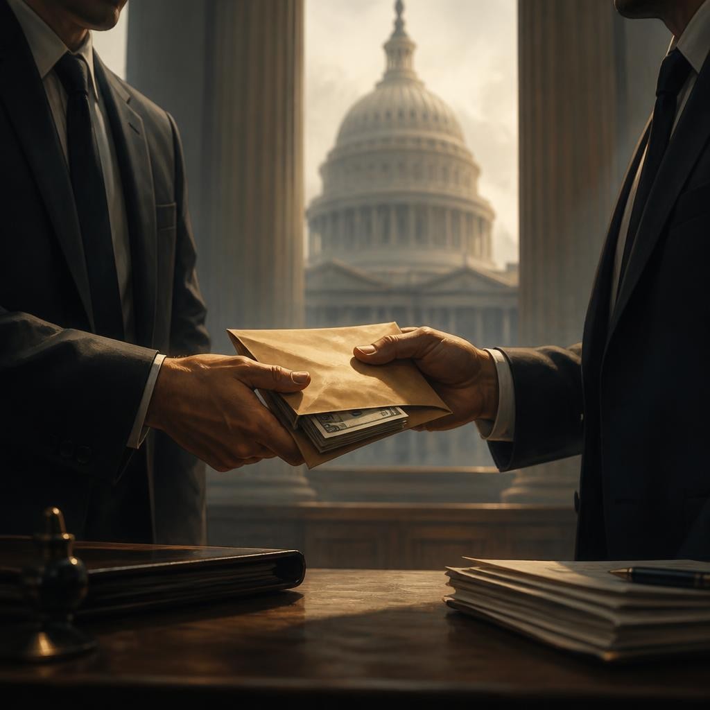 Illustration for the English word “corruption”