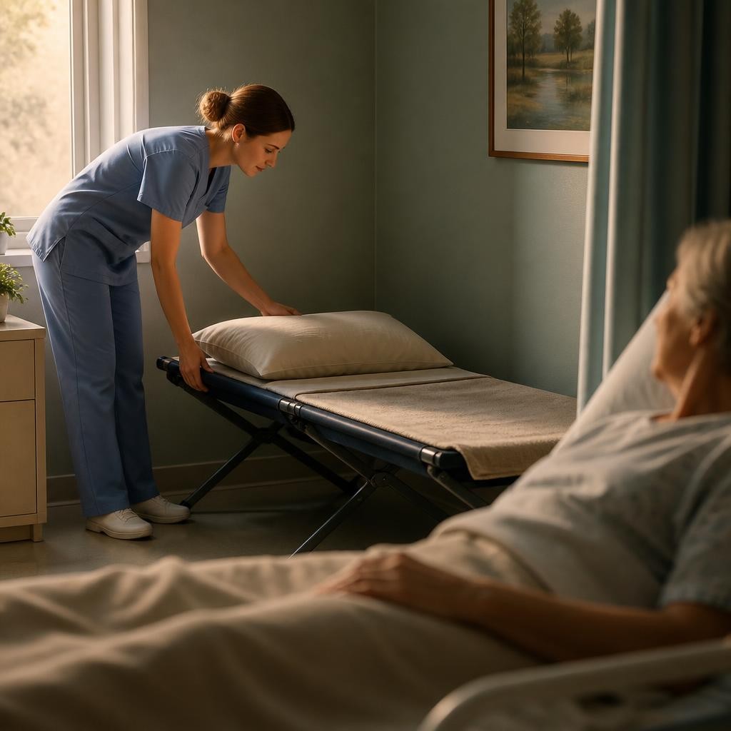Illustration for the English word “cot”
