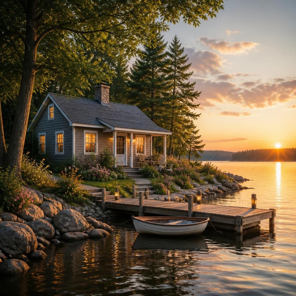 Illustration for the English word “cottage”