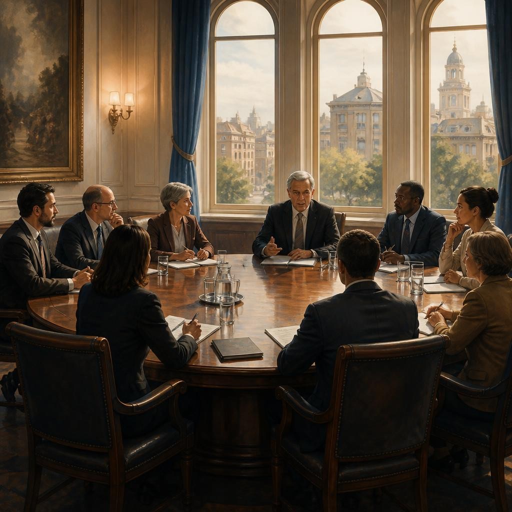 Illustration for the English word “council”