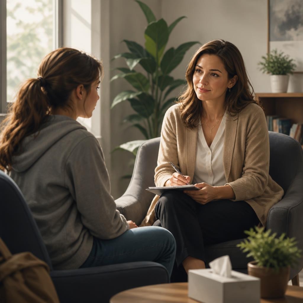 Illustration for the English word “counselor”