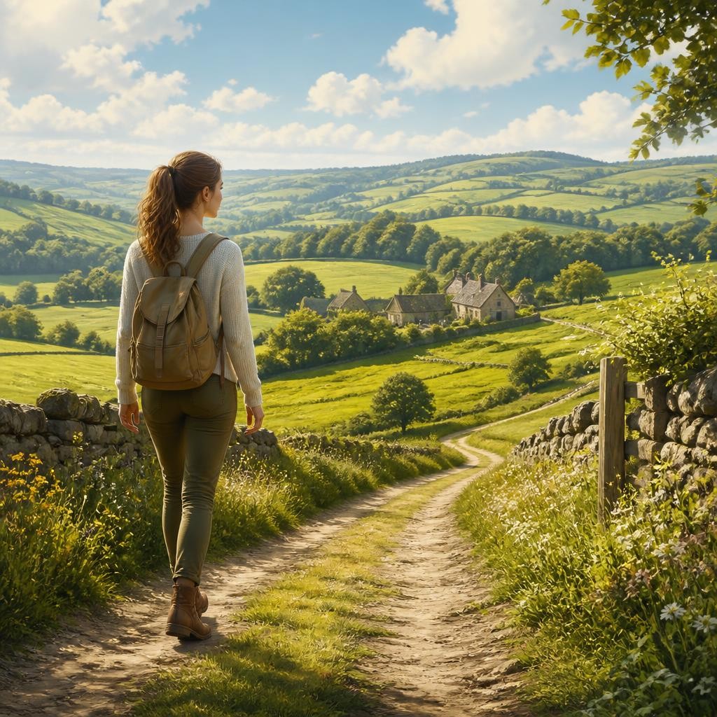 Illustration for the English word “countryside”