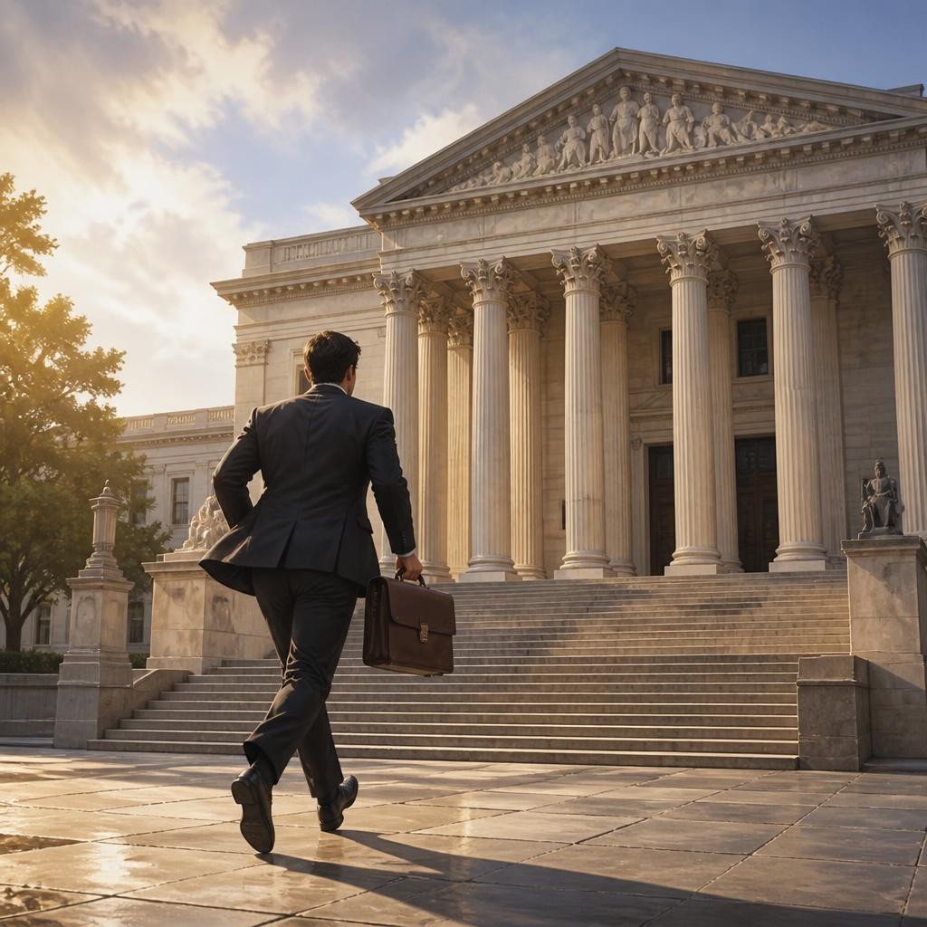 Illustration for the English word “courthouse”
