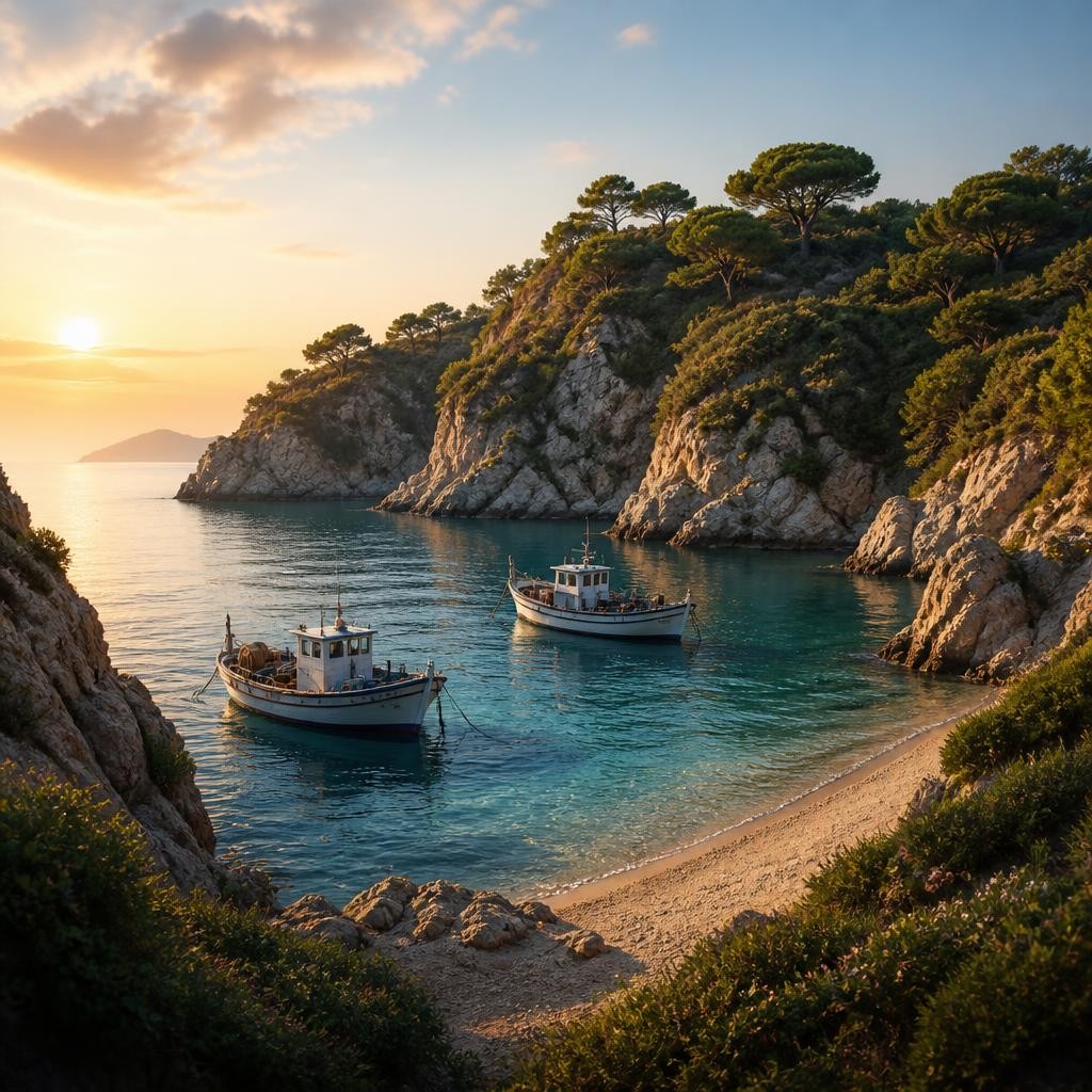 Illustration for the English word “cove”