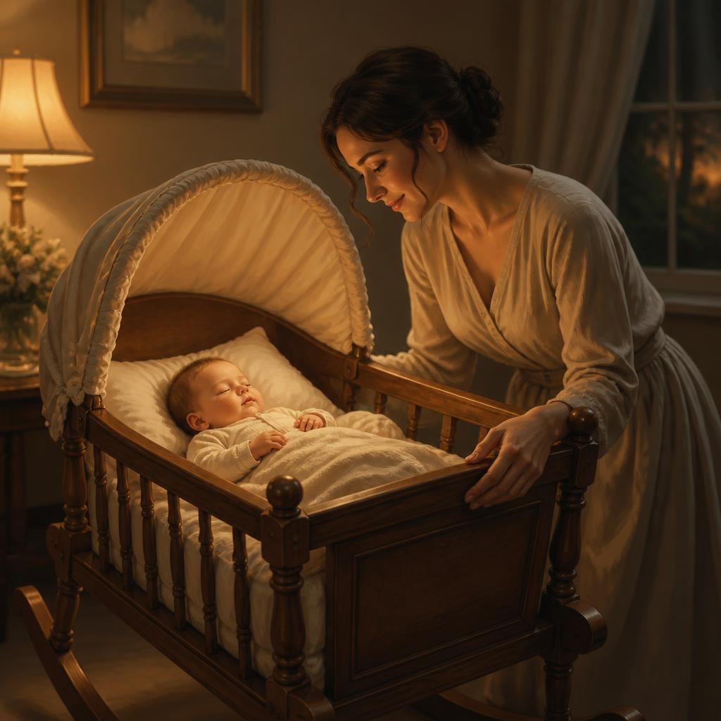 Illustration for the English word “cradle”