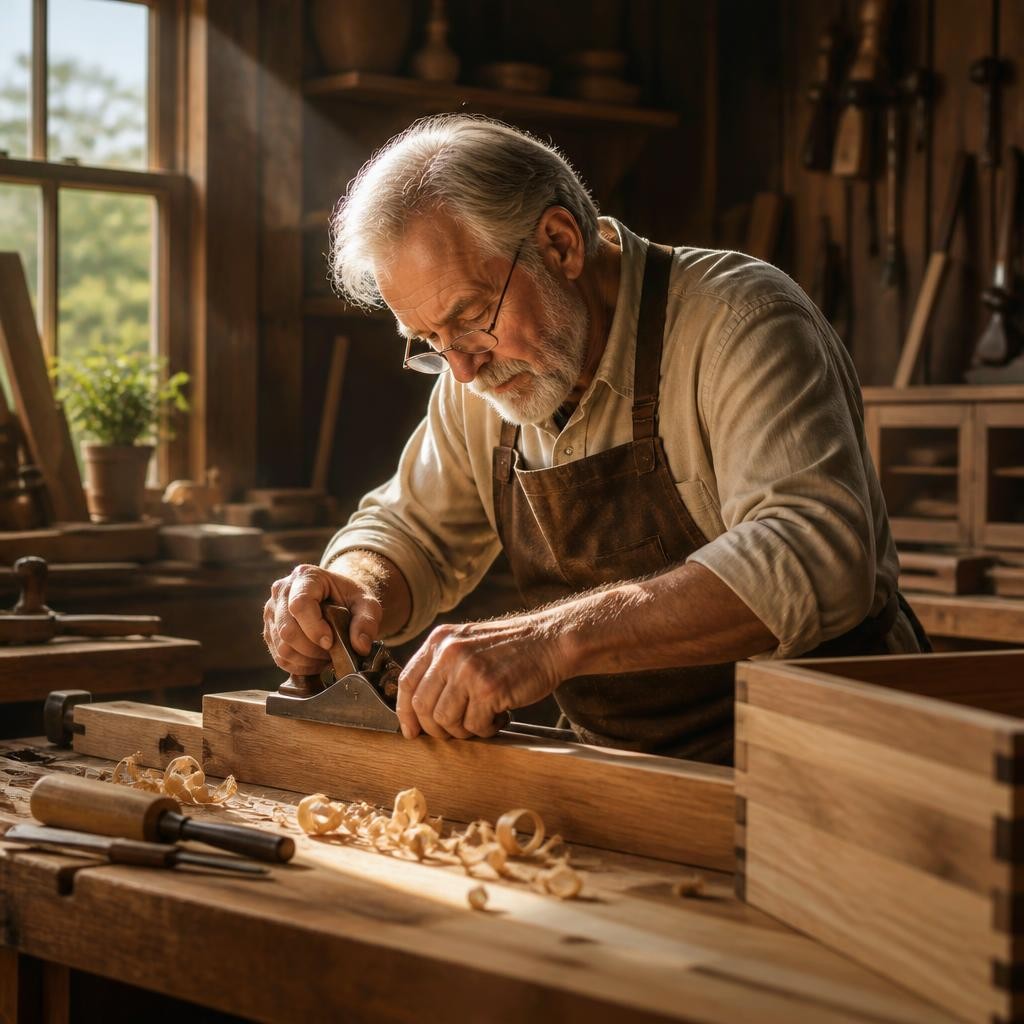 Illustration for the English word “craftsman”