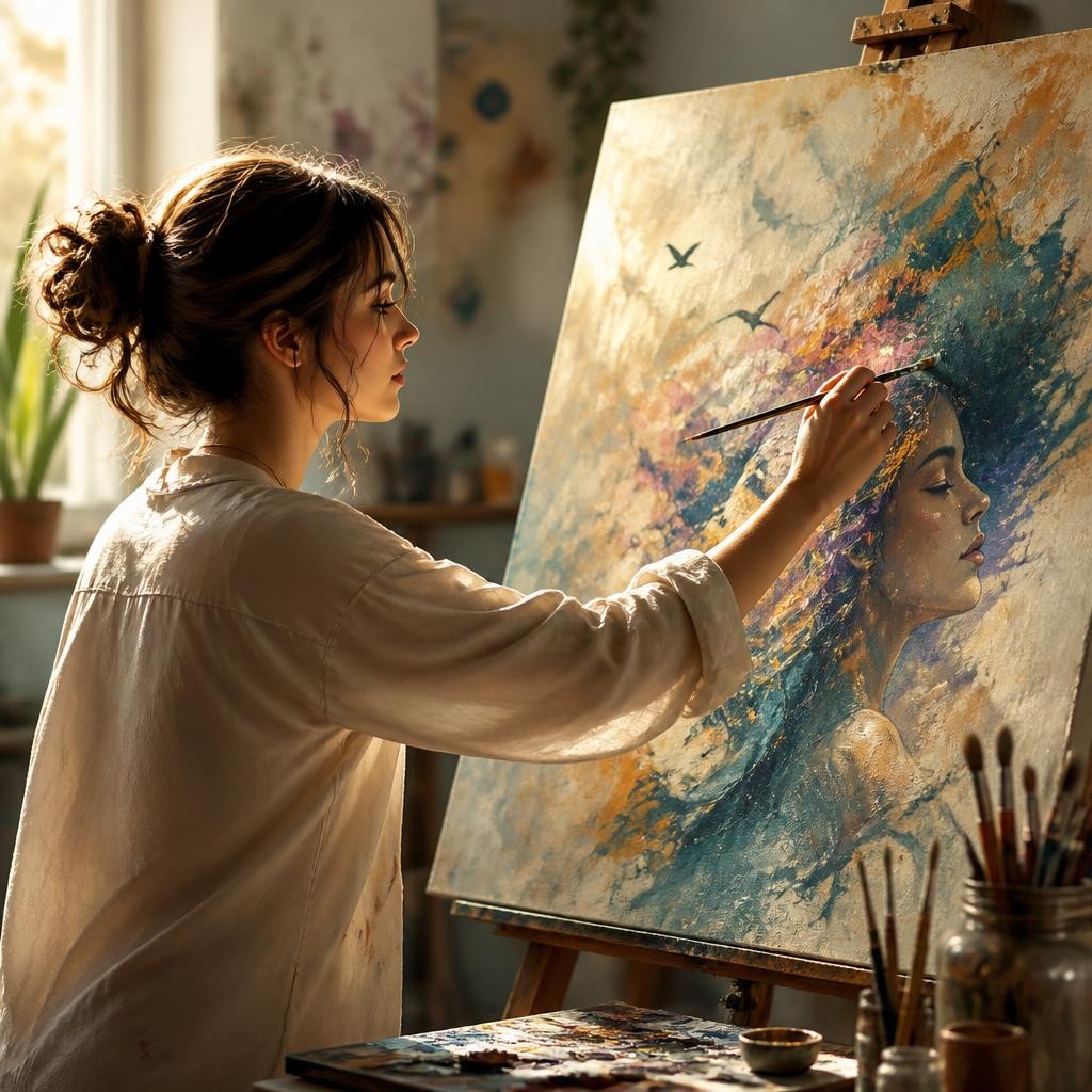 Illustration for the English word “creativity”