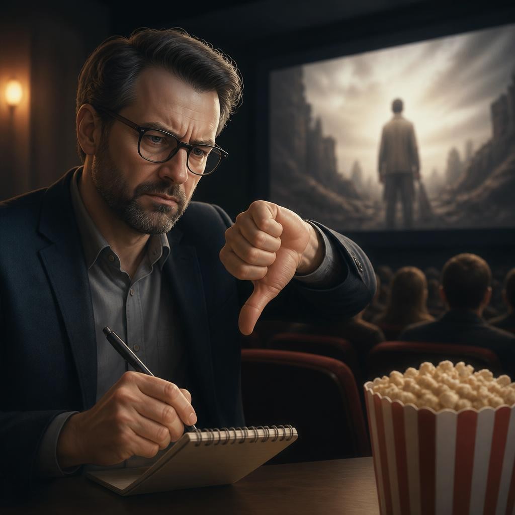 Illustration for the English word “critic”