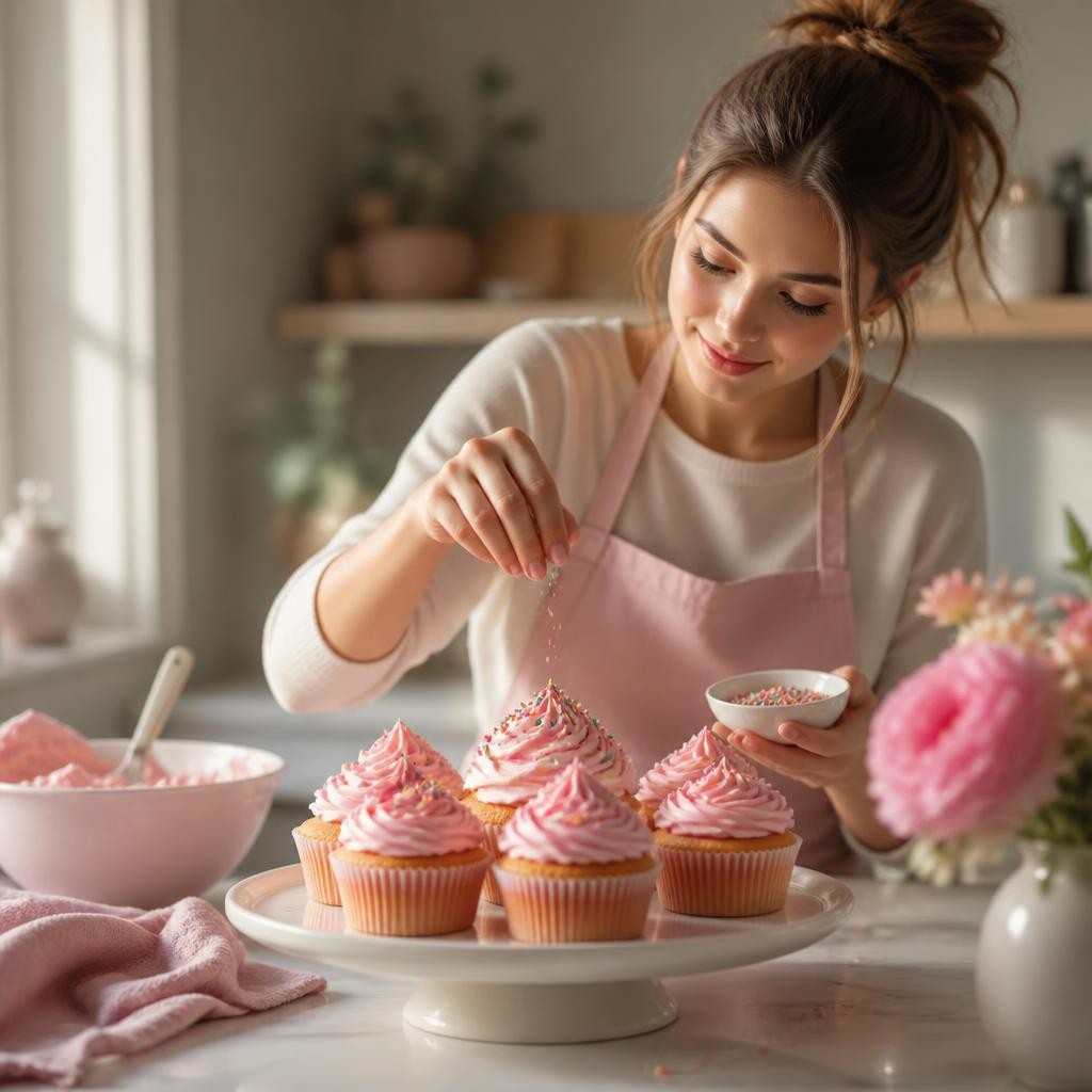 Illustration for the English word “cupcake”
