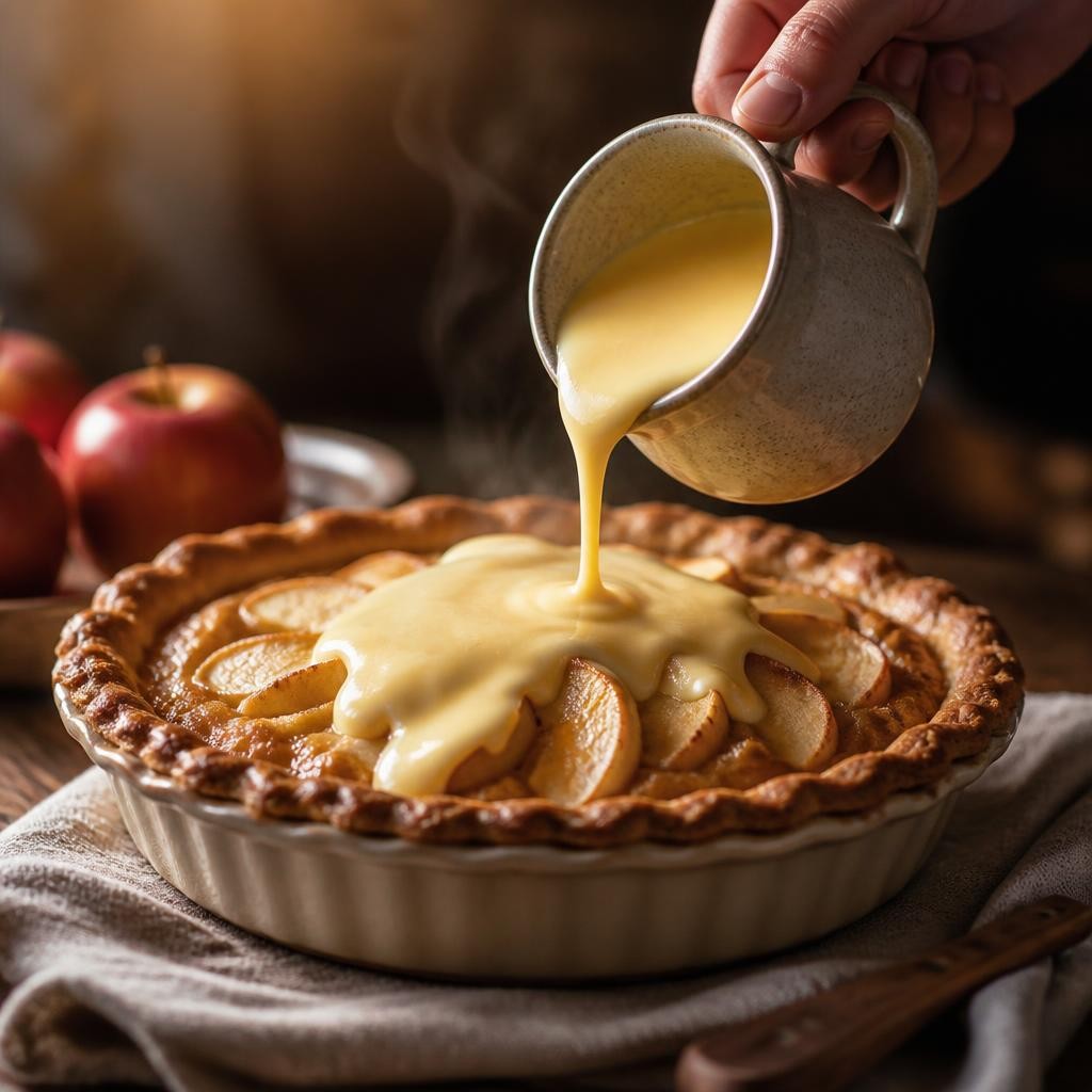 Illustration for the English word “custard”
