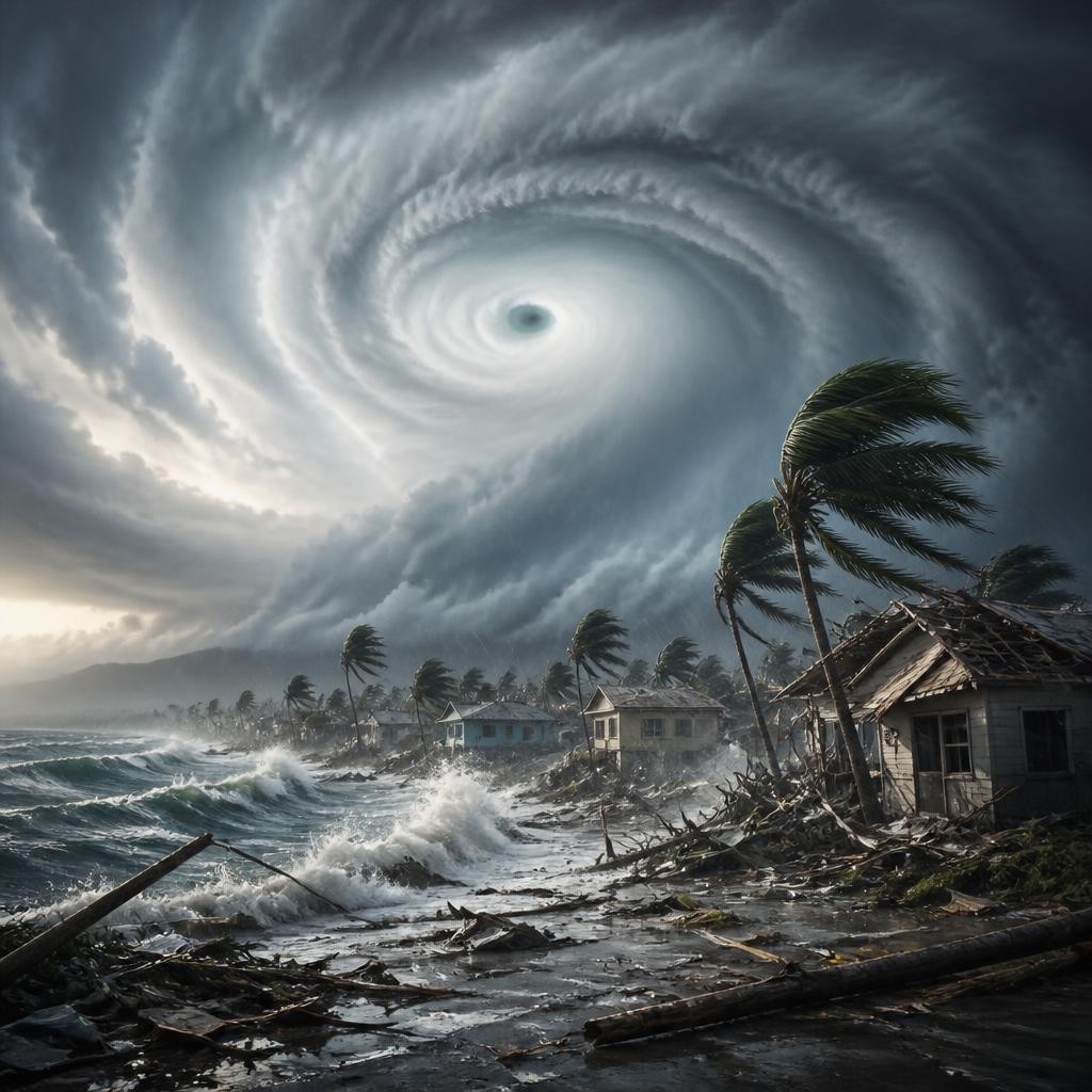 Illustration for the English word “cyclone”