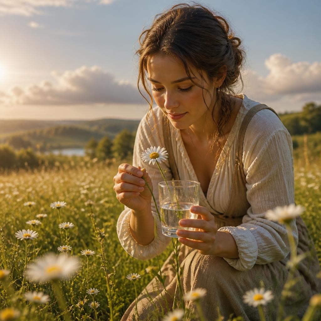 Illustration for the English word “daisy”