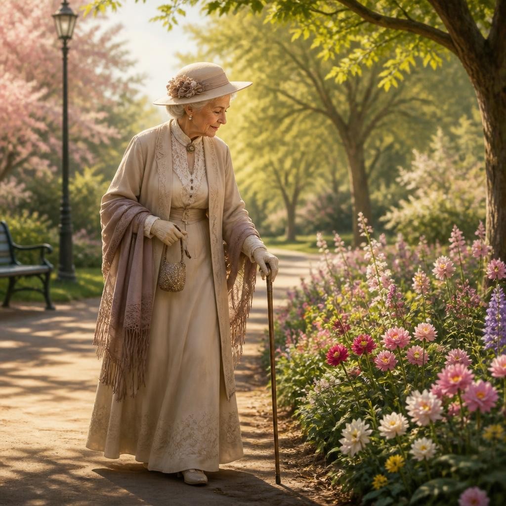 Illustration for the English word “dame”
