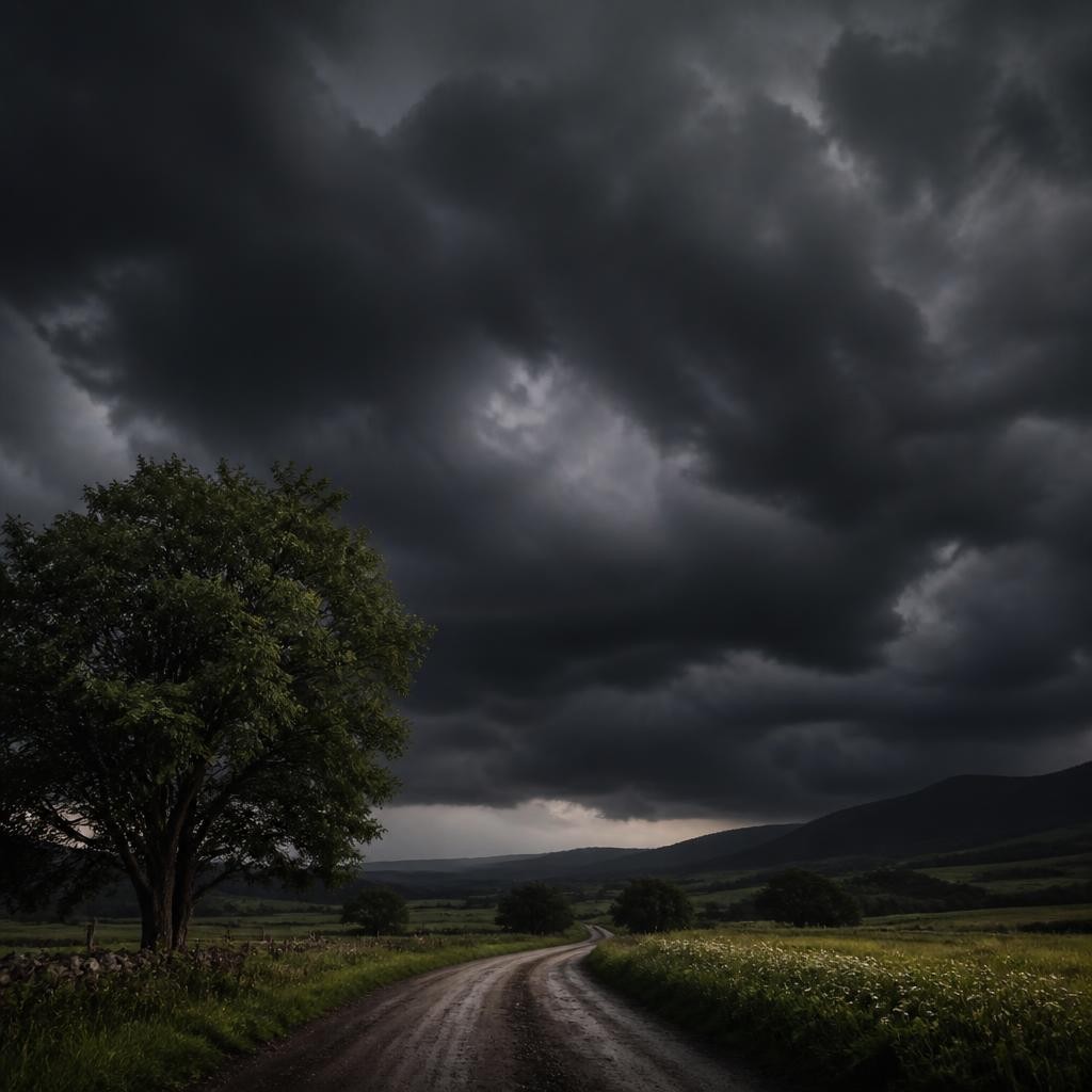 Illustration for the English word “dark”