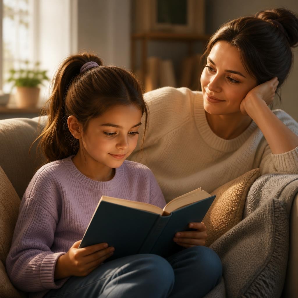 Illustration for the English word “daughter”