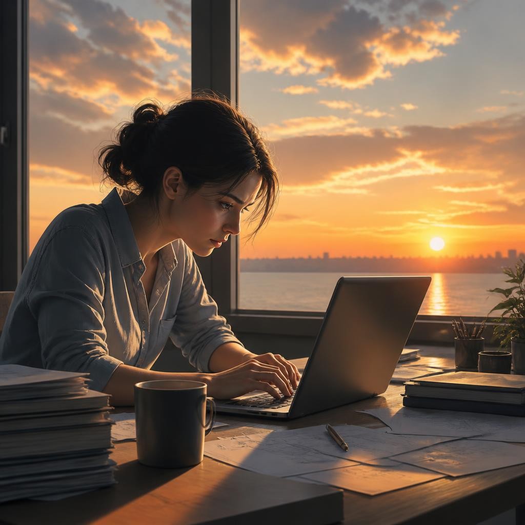Illustration for the English word “deadline”