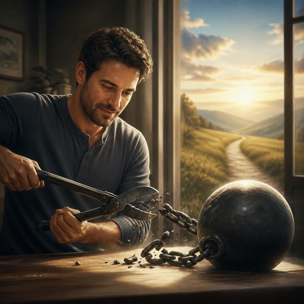 Illustration for the English word “debt”