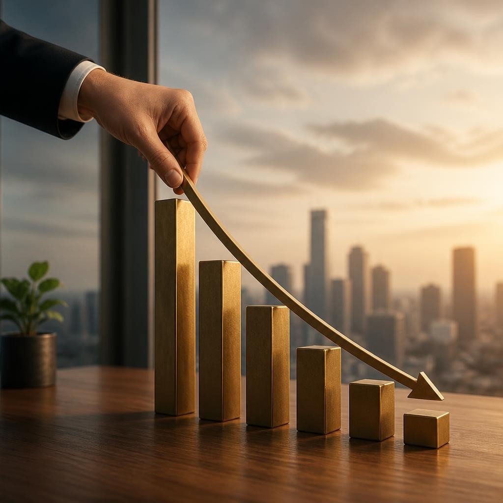 Illustration for the English word “decrease”