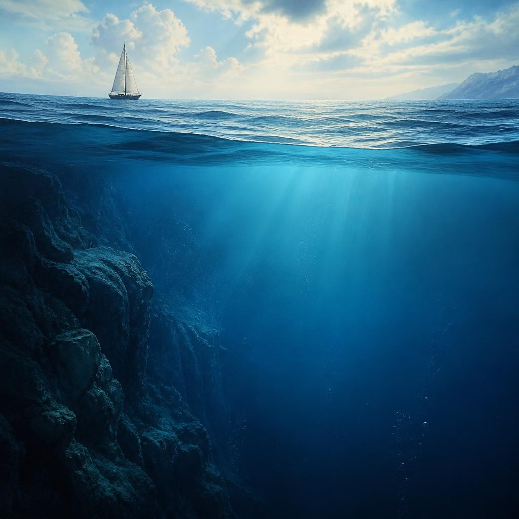 Illustration for the English word “deep”