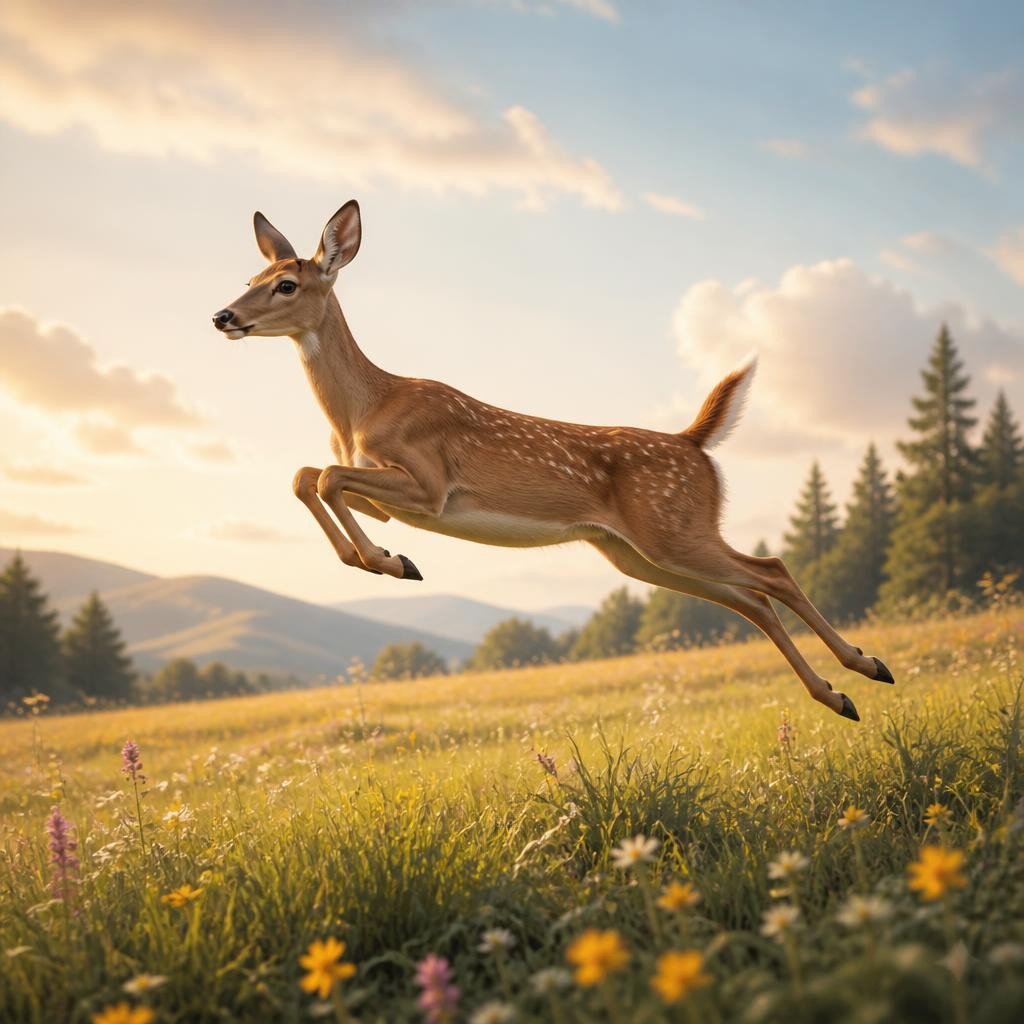 Illustration for the English word “deer”