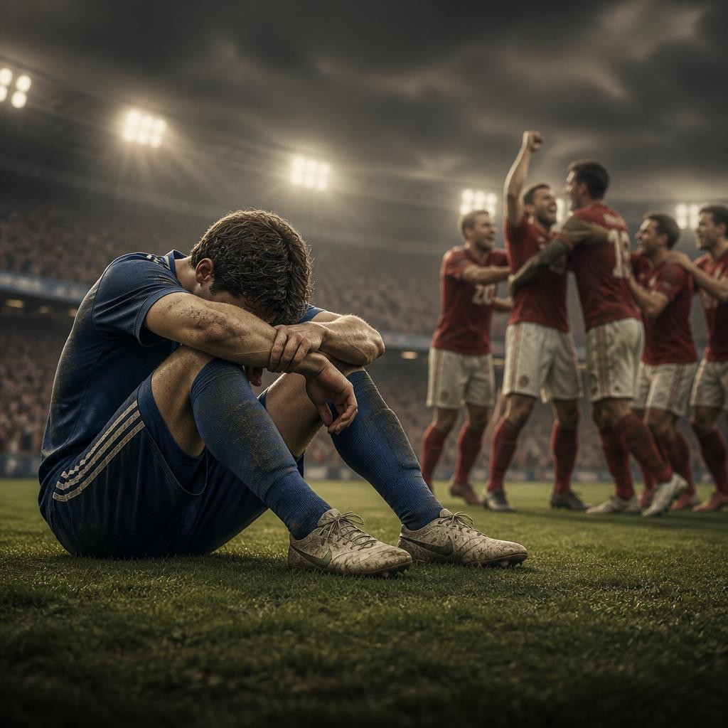 Illustration for the English word “defeat”