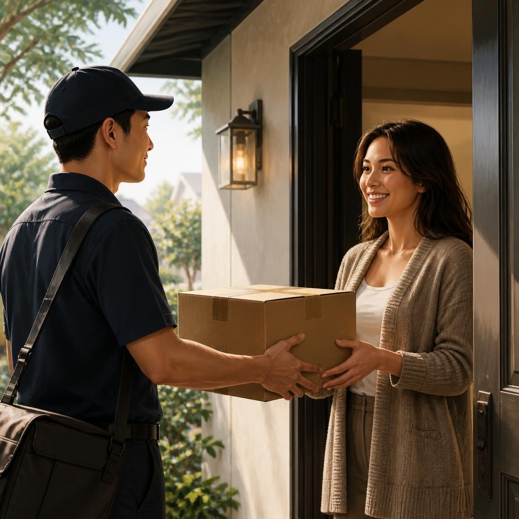 Illustration for the English word “delivery”