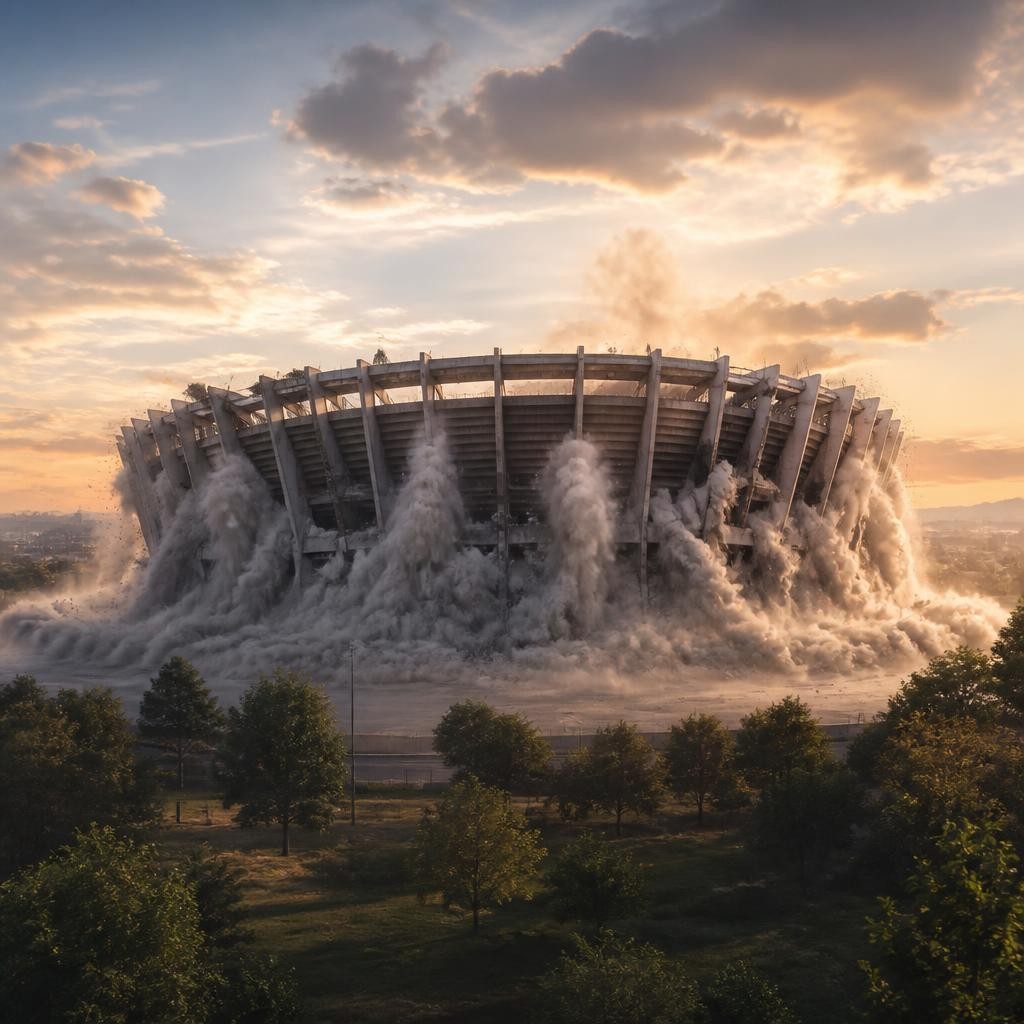 Illustration for the English word “demolition”