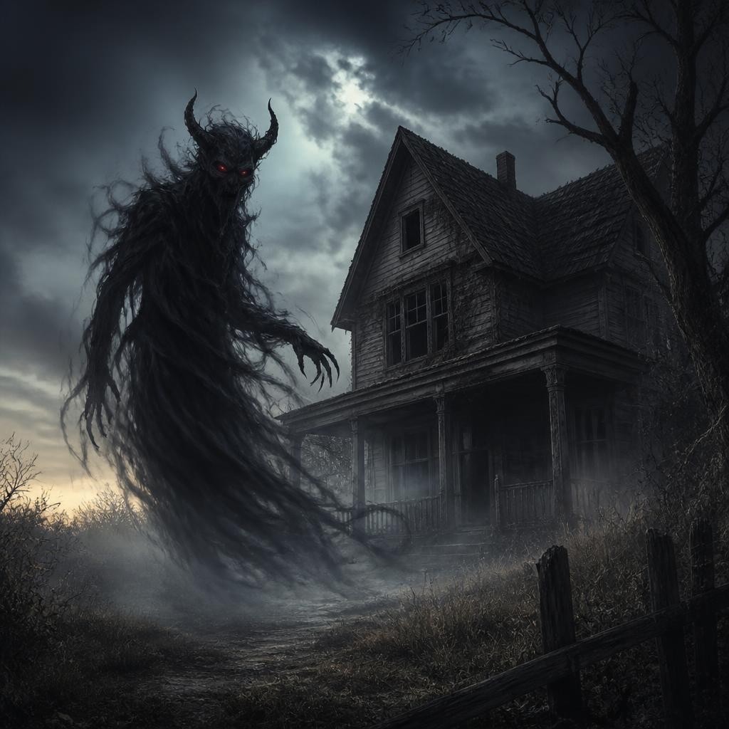 Illustration for the English word “demon”