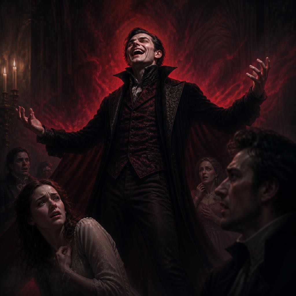 Illustration for the English word “demonic”